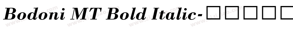 Bodoni MT Bold Italic字体转换